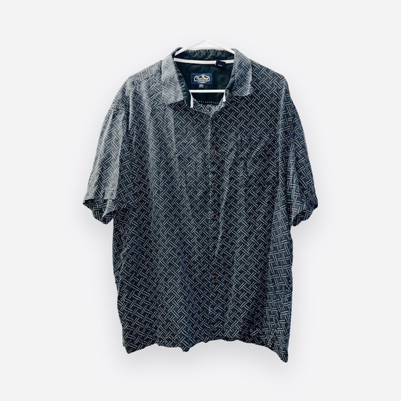Men's Nat Nast Black Short Sleeve Button Up Flowy Silk Shirt size XXL - Picture 1 of 6